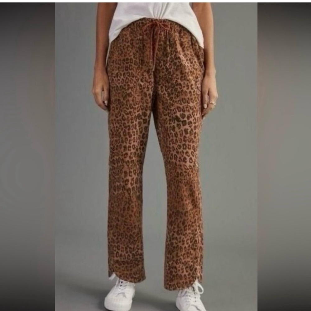 Anthropologie Pilcro Corduroy Leopard Pants